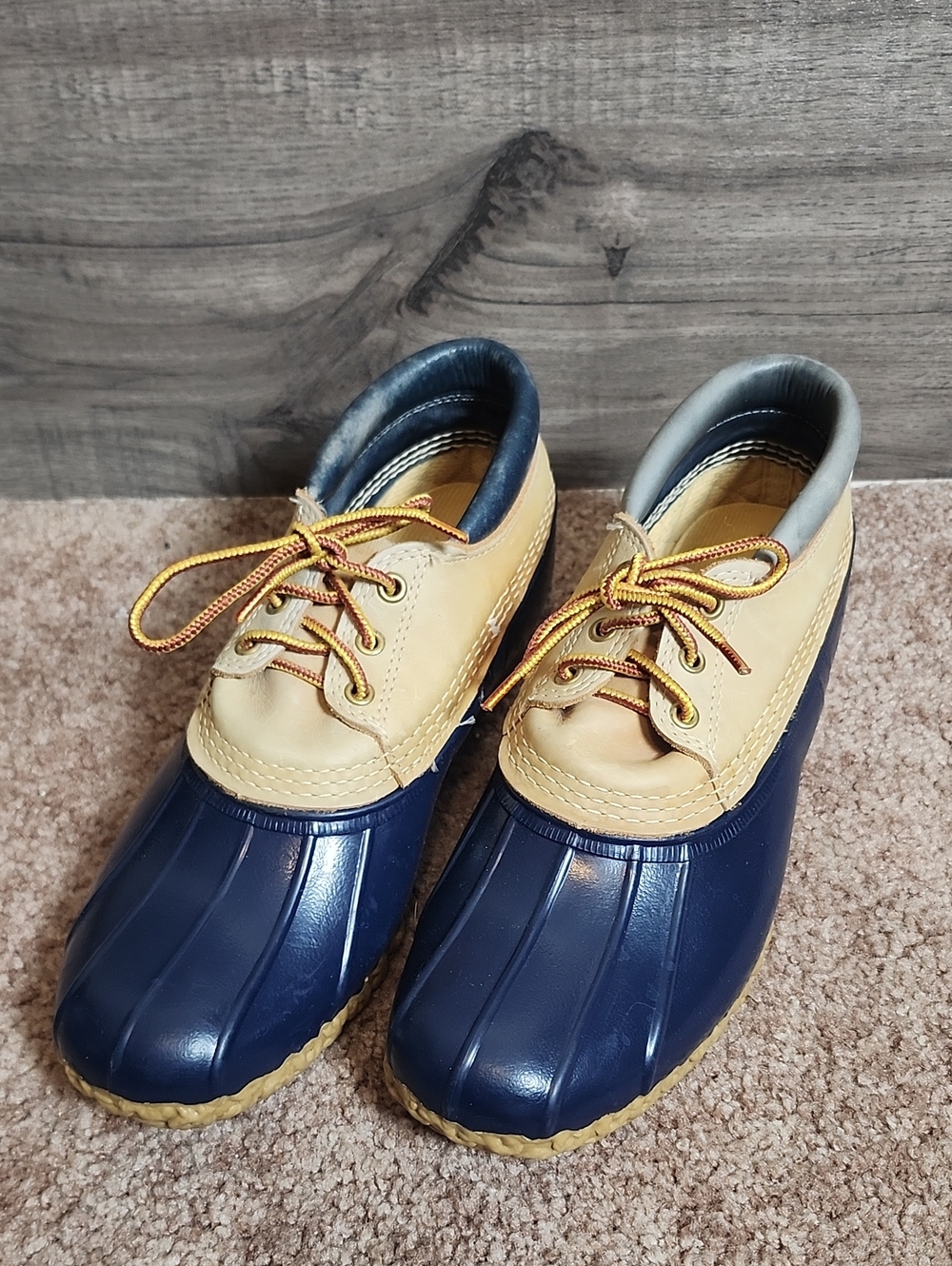 LL Bean Vintage Bean Boots Gumshoes In Navy
